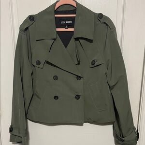 Steve Madden Women's Olive Double-Breasted Jacket